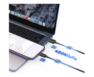 USAMS Kabel KY Series 2,4A USB-A do Lightning 1m czarny - 1569059 - zdjęcie 5